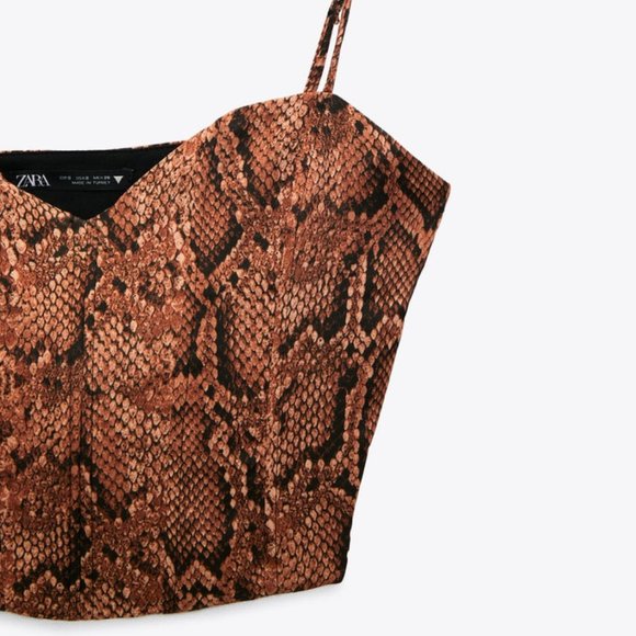 (NWT) ZARA Print Crop Top - Picture 4 of 7